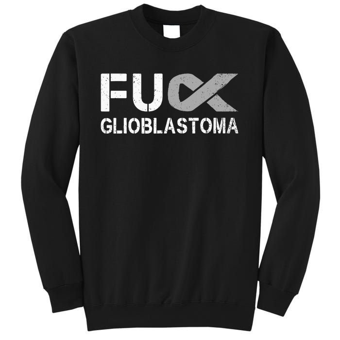 Fuck Glioblastoma Fu Cancer Awareness Ribbon Warrior Fighter Sweatshirt