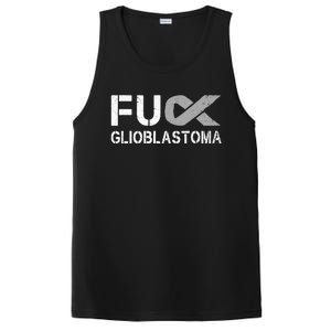 Fuck Glioblastoma Fu Cancer Awareness Ribbon Warrior Fighter PosiCharge Competitor Tank