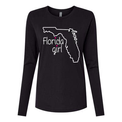 Florida Girl Womens Cotton Relaxed Long Sleeve T-Shirt