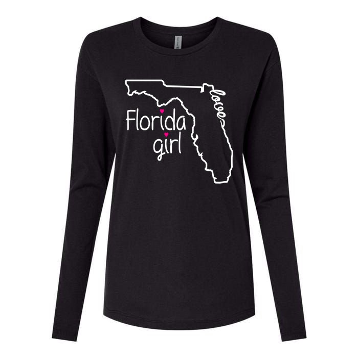 Florida Girl Womens Cotton Relaxed Long Sleeve T-Shirt