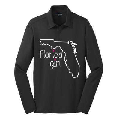 Florida Girl Silk Touch Performance Long Sleeve Polo