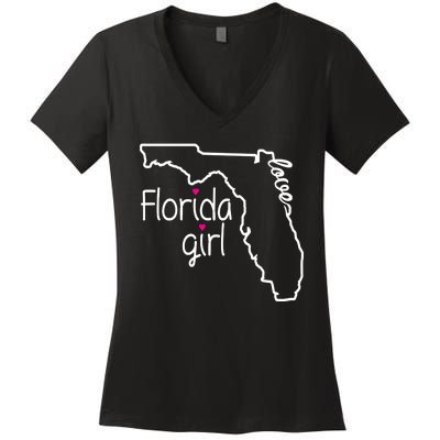 Florida Girl Women's V-Neck T-Shirt