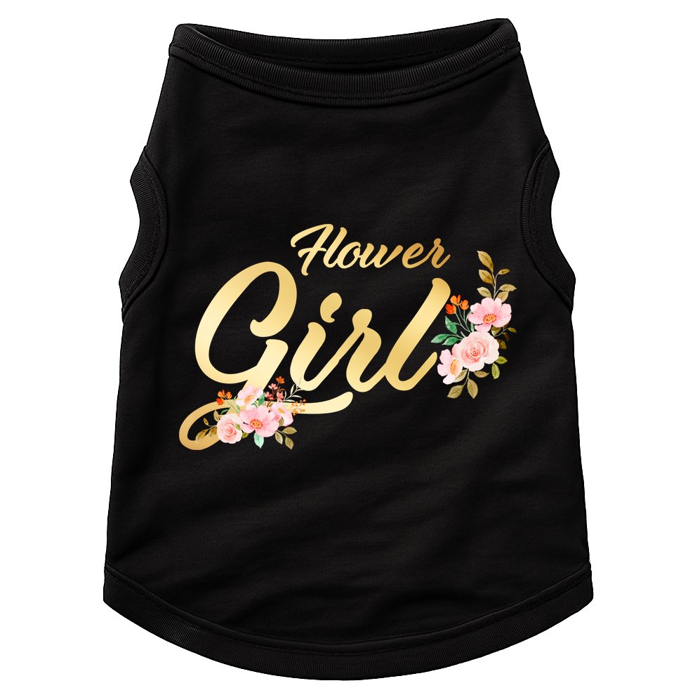 Flower Girl Floral Cute Wedding Doggie Tank
