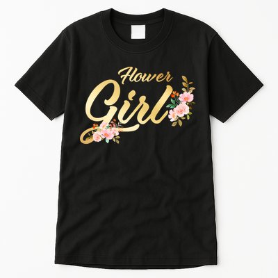 Flower Girl Floral Cute Wedding Tall T-Shirt