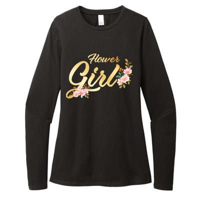 Flower Girl Floral Cute Wedding Womens CVC Long Sleeve Shirt