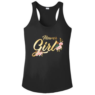 Flower Girl Floral Cute Wedding Ladies PosiCharge Competitor Racerback Tank