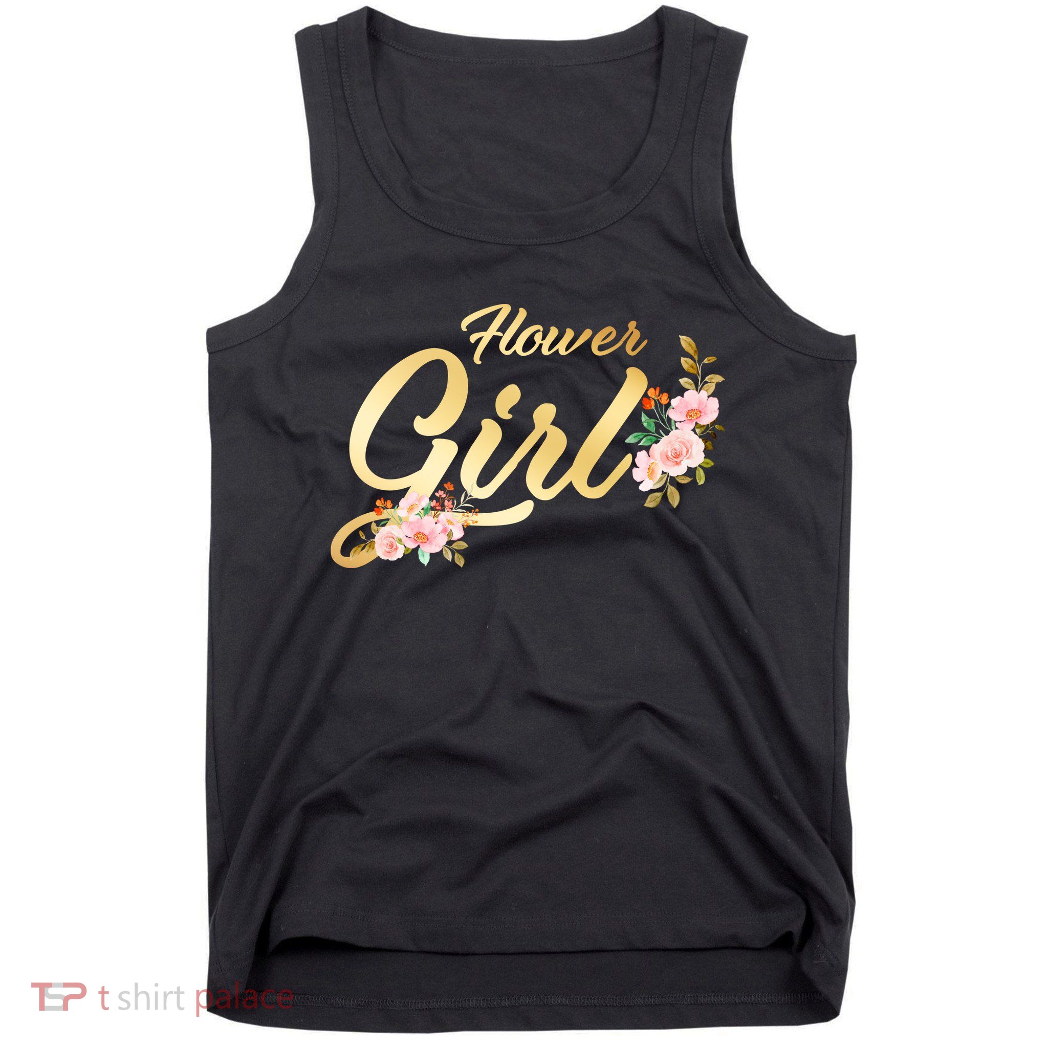 Flower Girl Floral Cute Wedding Tank Top