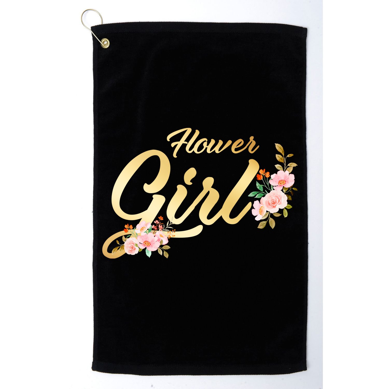 Flower Girl Floral Cute Wedding Golf Towel