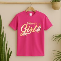Flower Girl Floral Cute Wedding T-Shirt