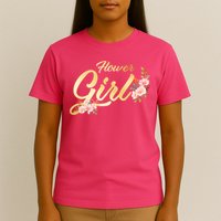 Flower Girl Floral Cute Wedding T-Shirt