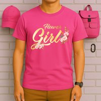 Flower Girl Floral Cute Wedding T-Shirt