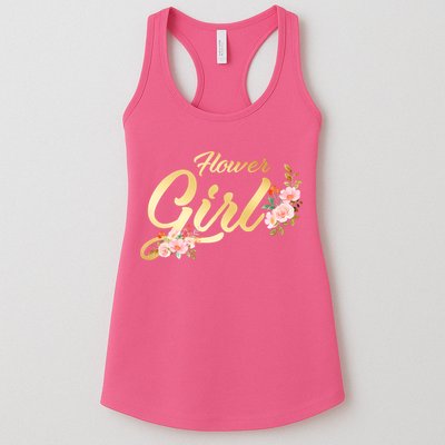 Flower Girl Floral Cute Wedding Womens Tank Top