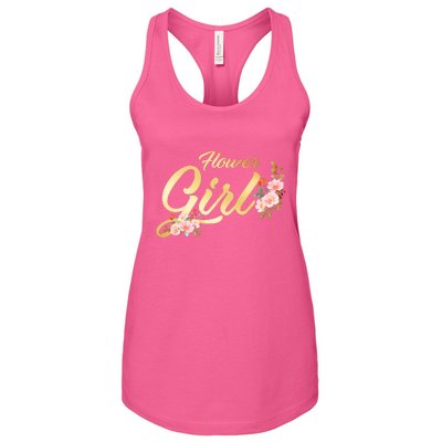 Flower Girl Floral Cute Wedding Women's Racerback Tank