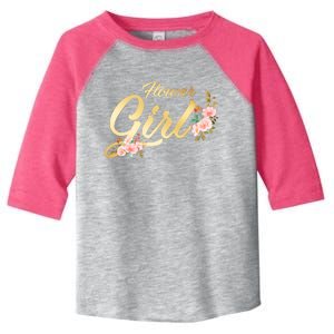 Flower Girl Floral Cute Wedding Toddler Fine Jersey T-Shirt