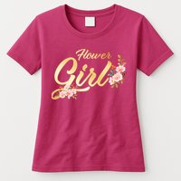 Flower Girl Floral Cute Wedding Womens T-Shirt