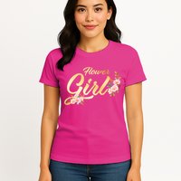Flower Girl Floral Cute Wedding Womens T-Shirt