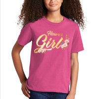 Flower Girl Floral Cute Wedding Kids T-Shirt