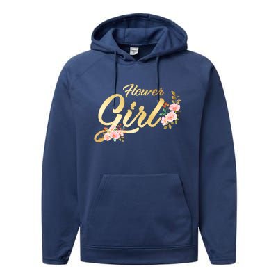 Flower Girl Floral Cute Wedding Performance Fleece Hoodie