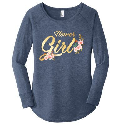 Flower Girl Floral Cute Wedding Women's Perfect Tri Tunic Long Sleeve Shirt