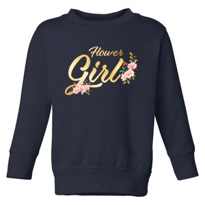 Flower Girl Floral Cute Wedding Toddler Sweatshirt