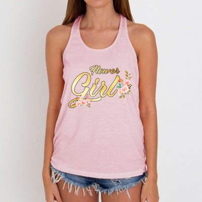 Flower Girl Floral Cute Wedding Women's Knotted Racerback Tank