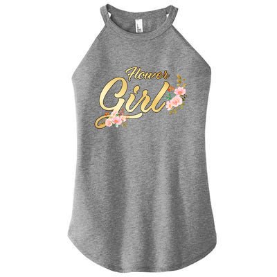 Flower Girl Floral Cute Wedding Women's Perfect Tri Rocker Tank