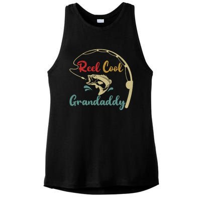 Fisherman Grandaddy Funny Reel Cool Grandaddy Fishing Ladies PosiCharge Tri-Blend Wicking Tank