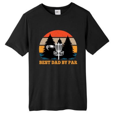 Frisbee Golf Fathers Day Funny Best Dad By Par Disc Golf Great Gift Tall Fusion ChromaSoft Performance T-Shirt