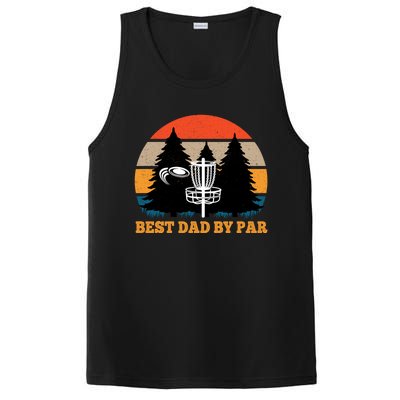 Frisbee Golf Fathers Day Funny Best Dad By Par Disc Golf Great Gift PosiCharge Competitor Tank