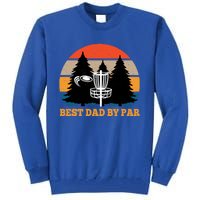 Frisbee Golf Fathers Day Funny Best Dad By Par Disc Golf Great Gift Tall Sweatshirt