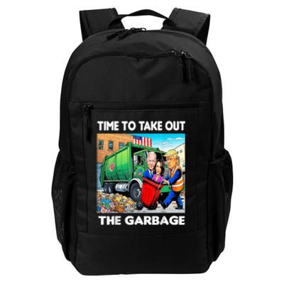 Funny Garbage For Trump 2024 Time To Take Out The Garbage Daily Commute Backpack