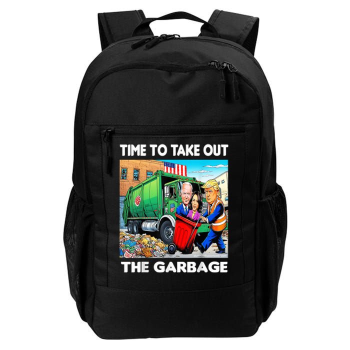 Funny Garbage For Trump 2024 Time To Take Out The Garbage Daily Commute Backpack