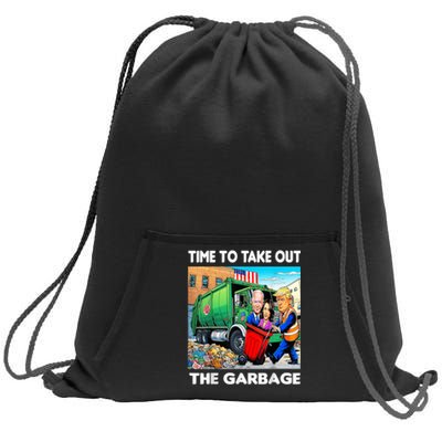 Funny Garbage For Trump 2024 Time To Take Out The Garbage Sweatshirt Cinch Pack Bag