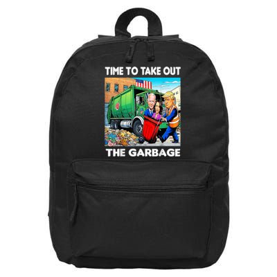 Funny Garbage For Trump 2024 Time To Take Out The Garbage 16 in Basic Backpack