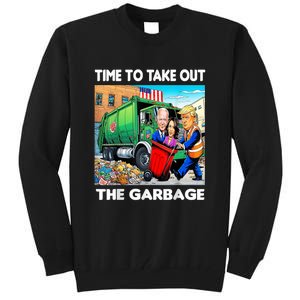 Funny Garbage For Trump 2024 Time To Take Out The Garbage Tall Sweatshirt