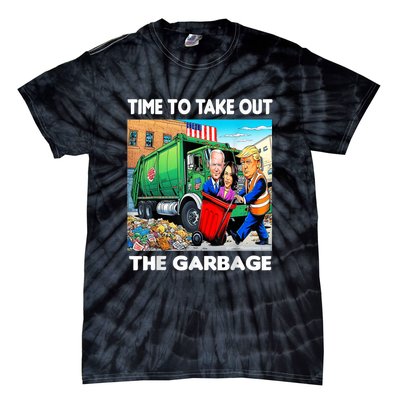 Funny Garbage For Trump 2024 Time To Take Out The Garbage Tie-Dye T-Shirt