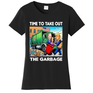 Funny Garbage For Trump 2024 Time To Take Out The Garbage Women's T-Shirt