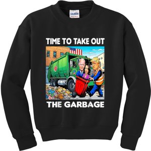 Funny Garbage For Trump 2024 Time To Take Out The Garbage Kids Sweatshirt