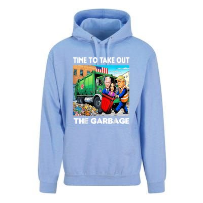 Funny Garbage For Trump 2024 Time To Take Out The Garbage Unisex Surf Hoodie