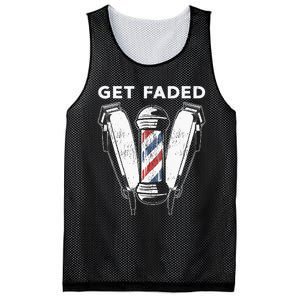 Funny Get Faded Barber Gift For Men Women Cool Hairstylist Mesh Reversible Basketball Jersey Tank