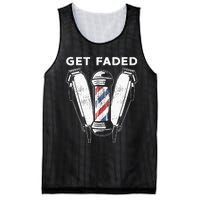 Funny Get Faded Barber Gift For Men Women Cool Hairstylist Mesh Reversible Basketball Jersey Tank