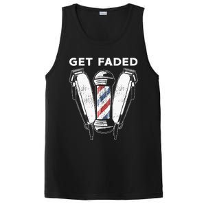 Funny Get Faded Barber Gift For Men Women Cool Hairstylist PosiCharge Competitor Tank