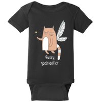 Furry Godmother Funny Cat Godmother Cute Cat Lover Baby Bodysuit