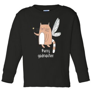 Furry Godmother Funny Cat Godmother Cute Cat Lover Toddler Long Sleeve Shirt