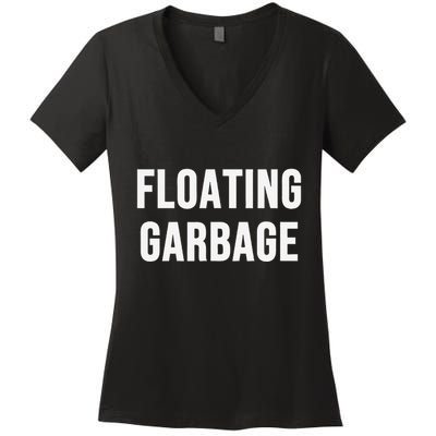 Floating Garbage Women's V-Neck T-Shirt