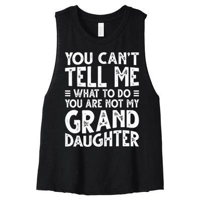 Funny Grandpa For Grandfather Papa Birthday Women's Racerback Cropped Tank