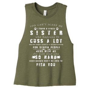 Funny Gift For Brother From Awesome Sister Birthday Women's Racerback Cropped Tank