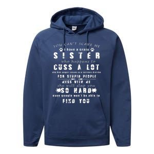 Funny Gift For Brother From Awesome Sister Birthday Performance Fleece Hoodie