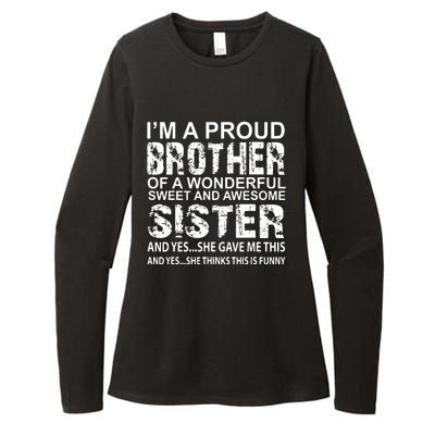 Funny Gift For Brother From Awesome Sister Birthday Xmas Womens CVC Long Sleeve Shirt