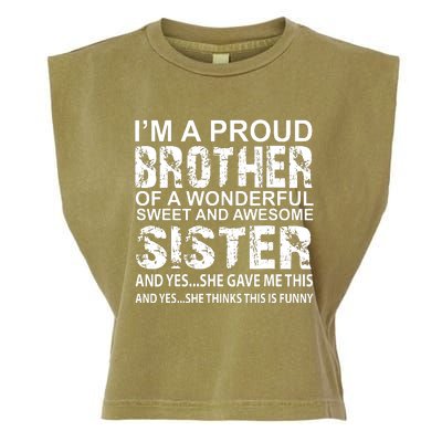 Funny Gift For Brother From Awesome Sister Birthday Xmas Garment-Dyed Women's Muscle Tee